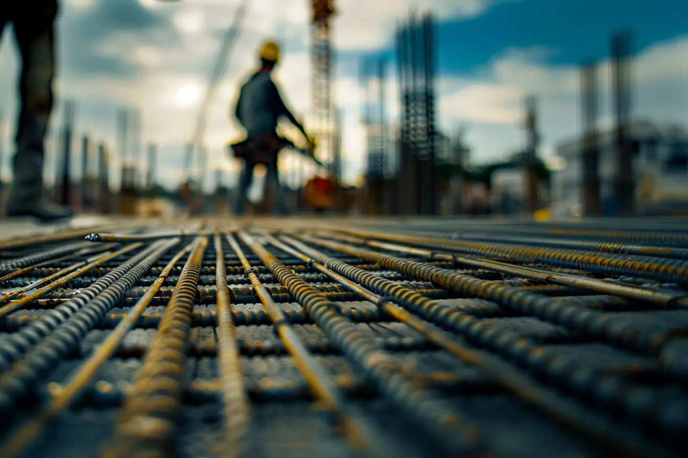 Projet de construction avec plans, coordination et chantier.
