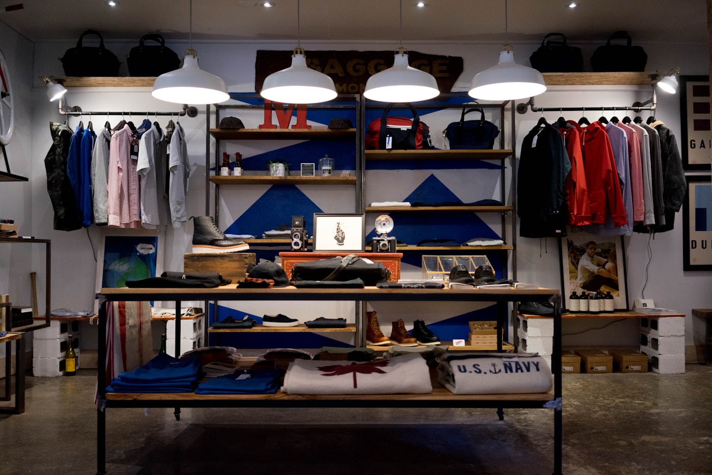 Boutique et produits retail.